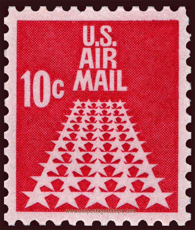 US 1968 'Airmail' 50-Star Runway 10c. Scott. C72