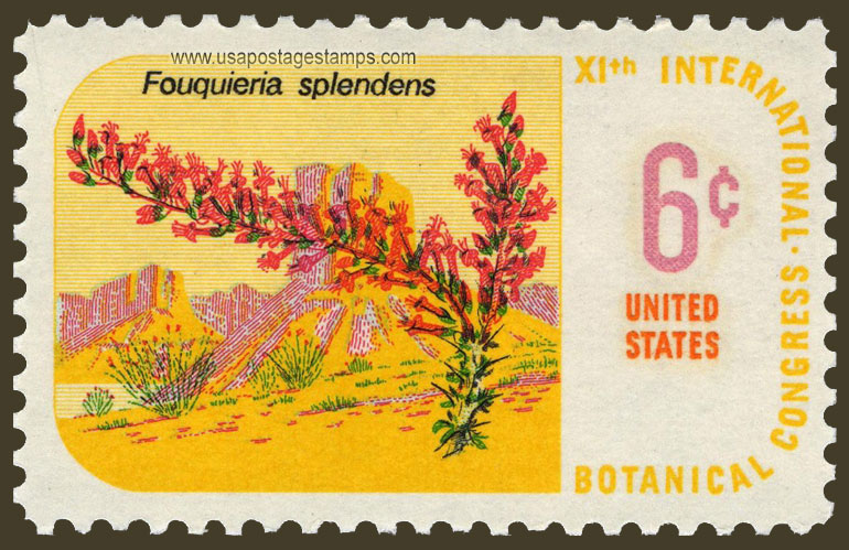 US 1969 Ocotillo ; 11th Int. Botanical Congress 6c. Scott. 1378