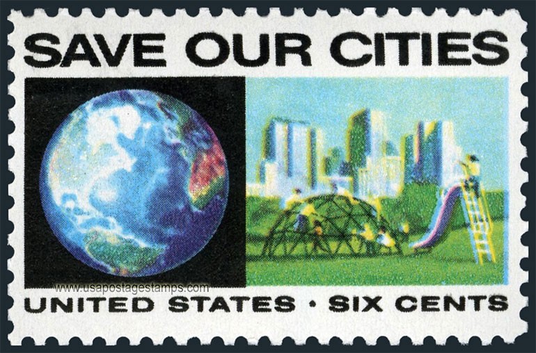 US 1970 Save Our Cities ; Anti-Pollution Campaign 6c. Scott. 1411