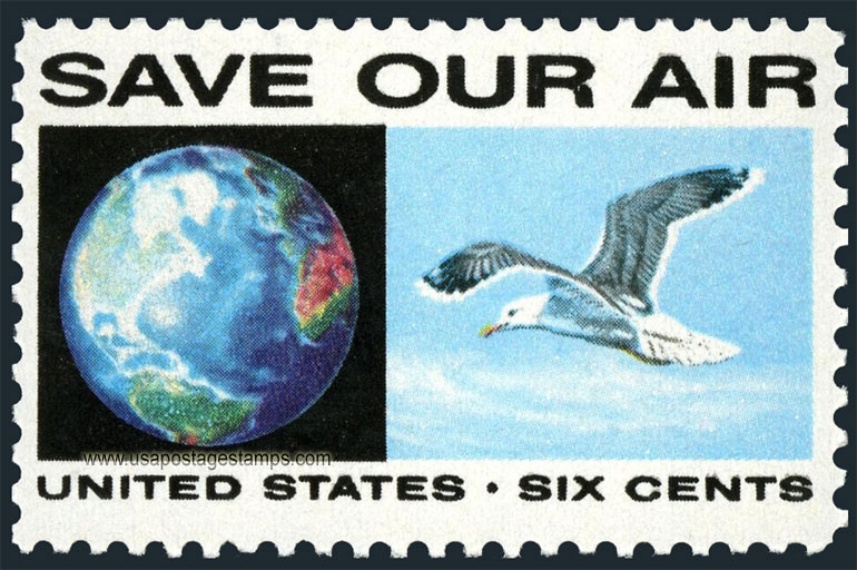 US 1970 Save Our Air ; Anti-Pollution Campaign 6c. Scott. 1413