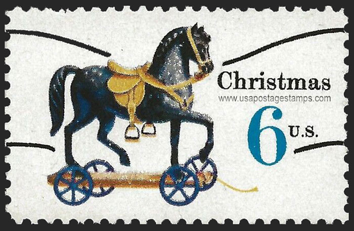 US 1970 Christmas: Toy Horse on Wheels 6c. Scott. 1416a