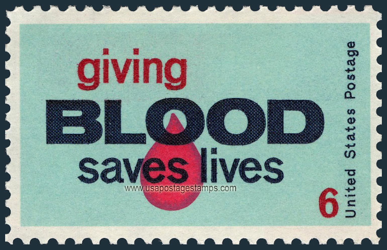 US 1971 Giving Blood Saves Lives 6c. Scott. 1425