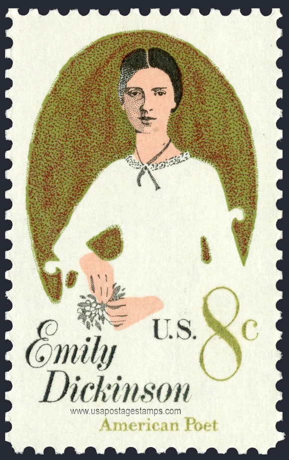 US 1971 Emily Elizabeth Dickinson (1830-1886) 8c. Scott. 1436