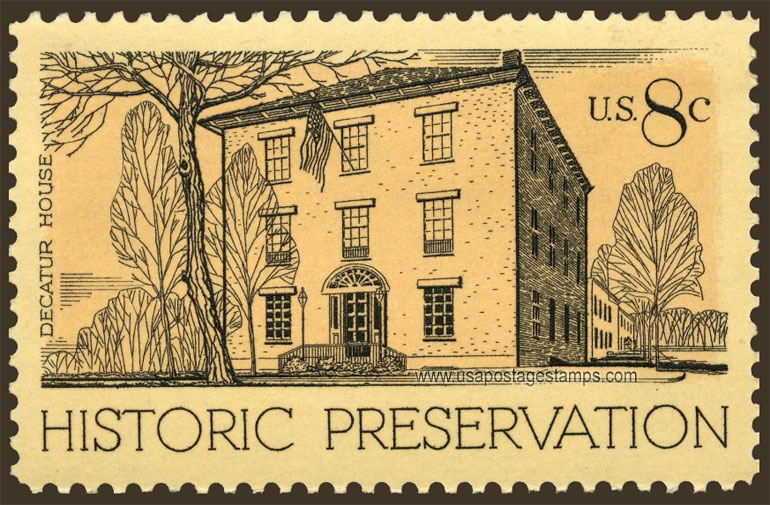 US 1971 Decatur House ; Historic Preservation 8c. Scott. 1440
