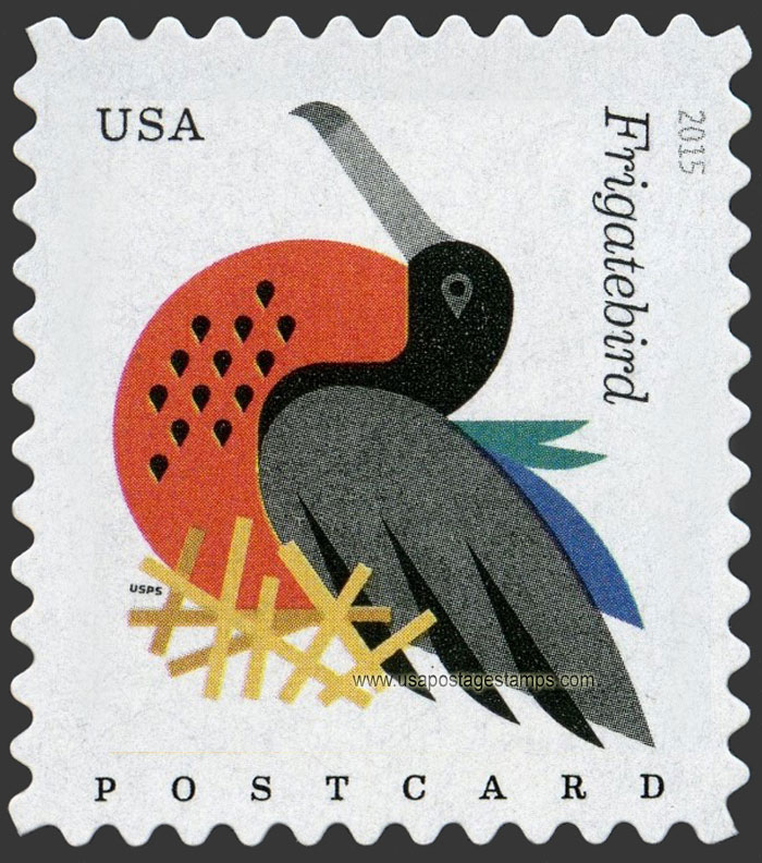 US 2015 Magnificent Frigatebird : Coastal Birds 35c. Scott. 4994