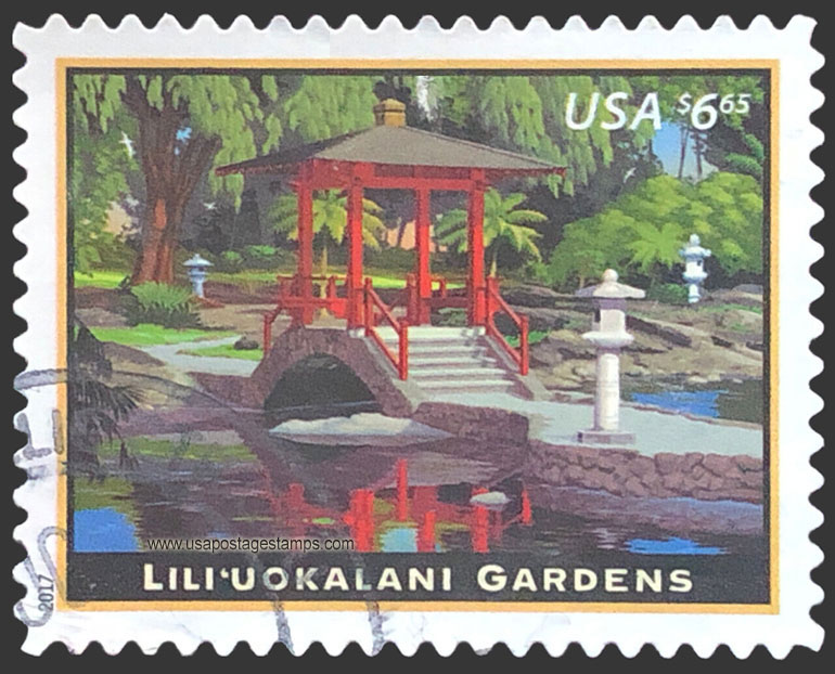 US 2017 Liliuokalani Gardens $6.65 Scott. 5156