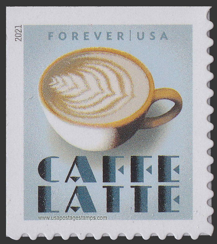US 2021 Caffe Latte : Espresso Coffee Beverage 55c. Scott. 5569