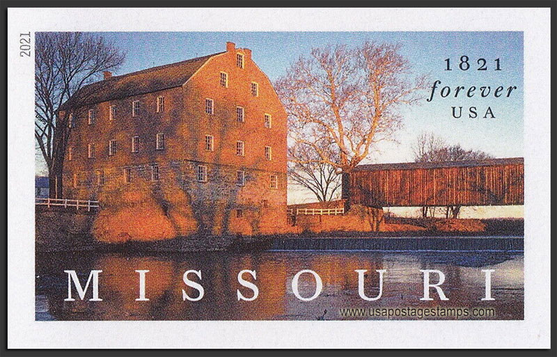 US 2021 Missouri Statehood ; Imperf. 55c. Scott. 5626a