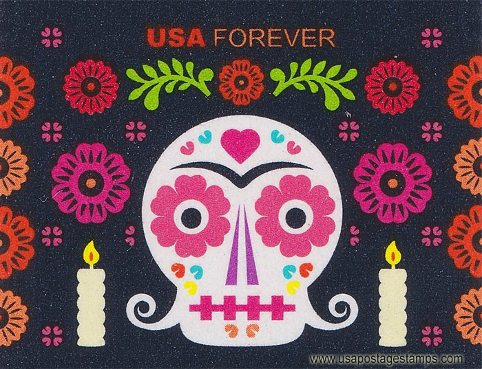 US 2021 Day of the Dead Festival ; Imperf. 58c. Scott. 5642a