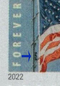 US 2022 'Flag of USA' ; Coil 58c. (FOREVER ) Scott. 5656 Details