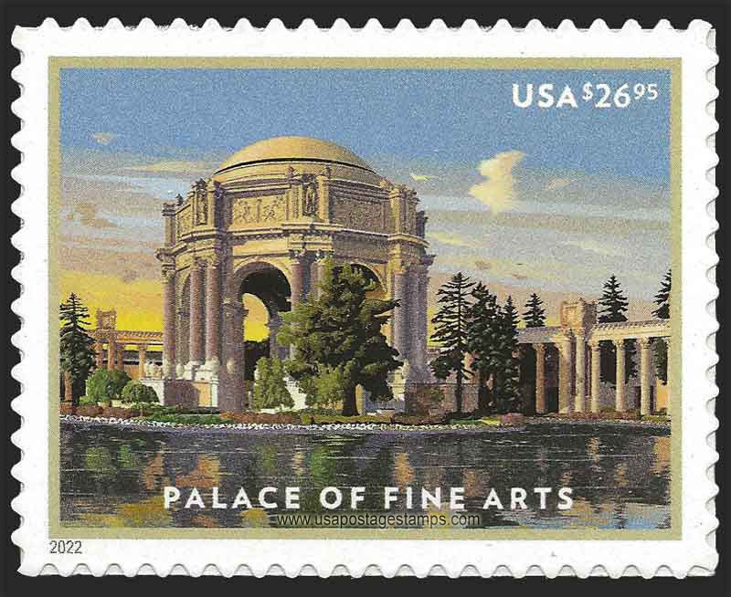 US 2022 Palace of Fine Arts, California $26.95 Scott. 5667