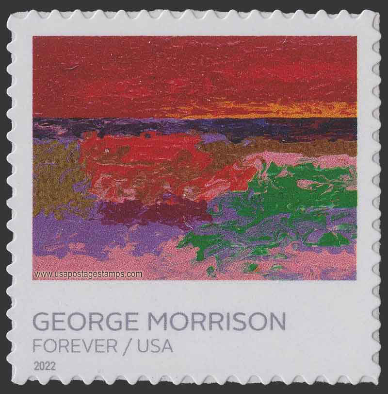 US 2022 'Phenomena Against the Crimson' by George Morrison 58c. Scott. 5689