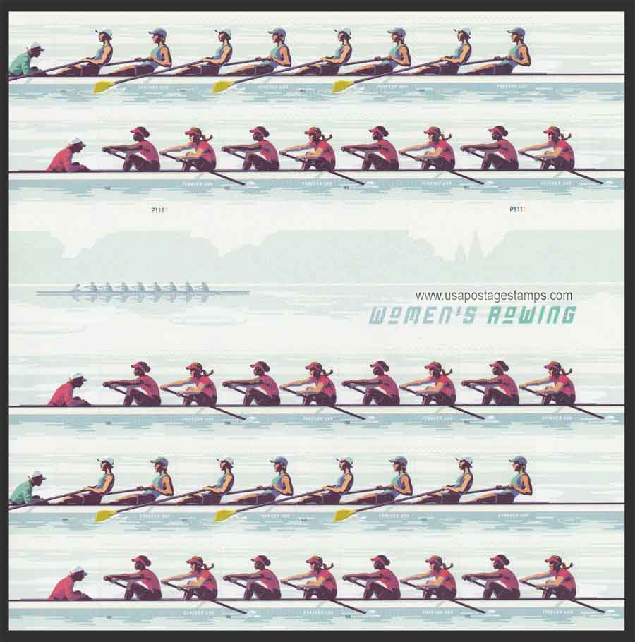 US 2022 Women's Rowing ; Full Sheet 58c.x20 Scott. 5694-5697MS