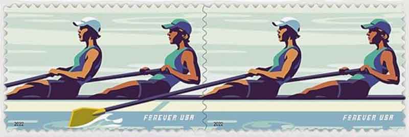 US 2022 Women's Rowing ; Se-tenant 58c.x2 Scott. 5697b