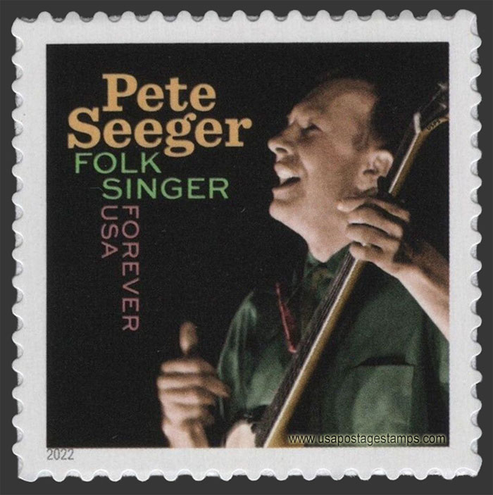 US 2022 Folk Musician Pete Seeger 60c. Scott. 5708