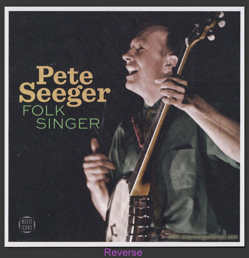 US 2022 Folk Musician Pete Seeger ; Full Sheet 60c.x16 Scott. 5708MS