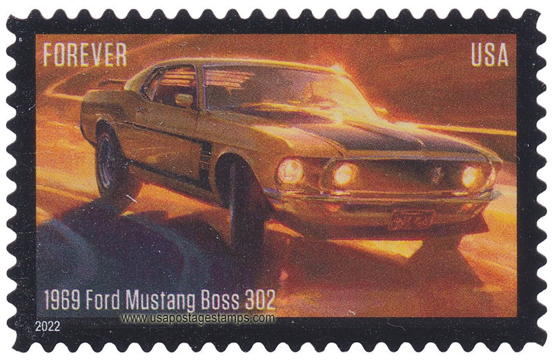 US 2022 Pony Car : '1969 Ford Mustang Boss 302' 60c. Scott. 5715