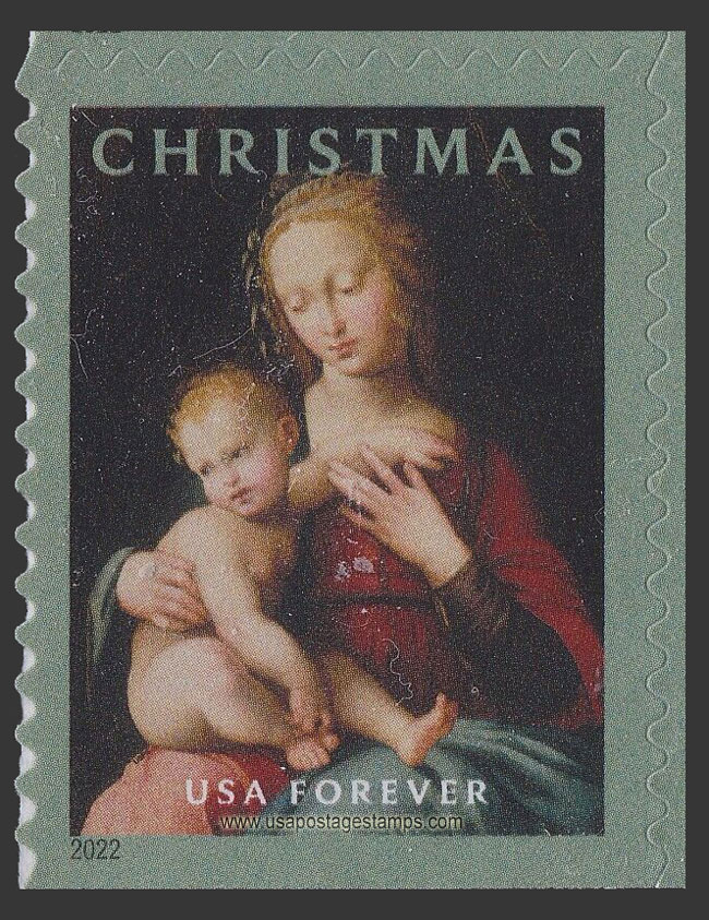 US 2022 Christmas : Virgin and Child 60c. USPS 5725B