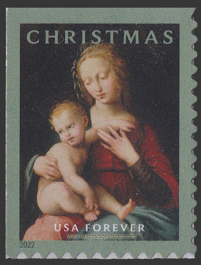 US 2022 Christmas : Virgin and Child 60c. USPS 5725TL