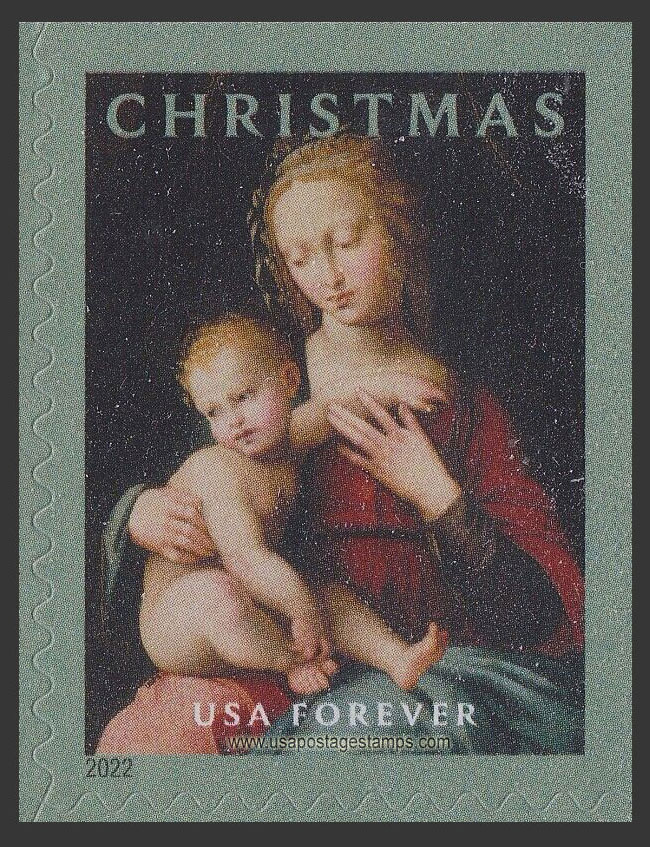 US 2022 Christmas : Virgin and Child 60c. USPS 5725TR