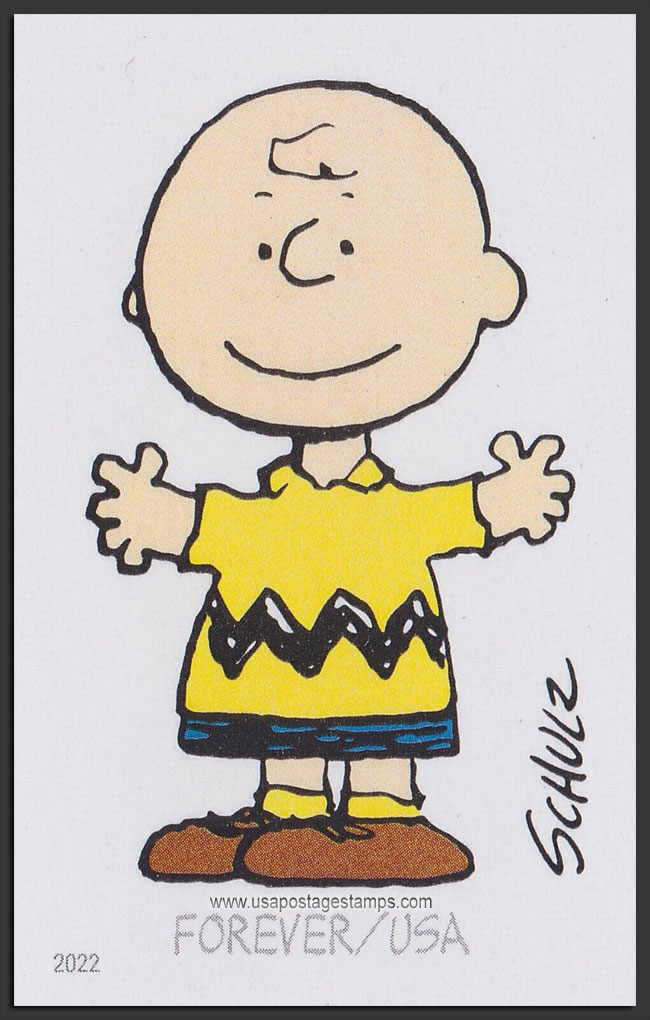 US 2022 Charles Monroe Schulz : Charlie Brown ; Imperf. 60c. Scott. 5726l
