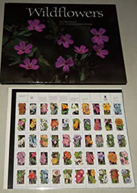 Wildflowers: A Collection of U.S. Commemorative Stamps With Sheet of Stamps by Sara Day