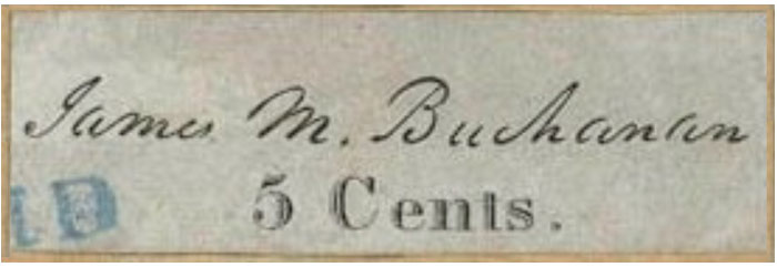 Postmasters' Provisional Stamp 5c. Baltimore, MD. 3X3
