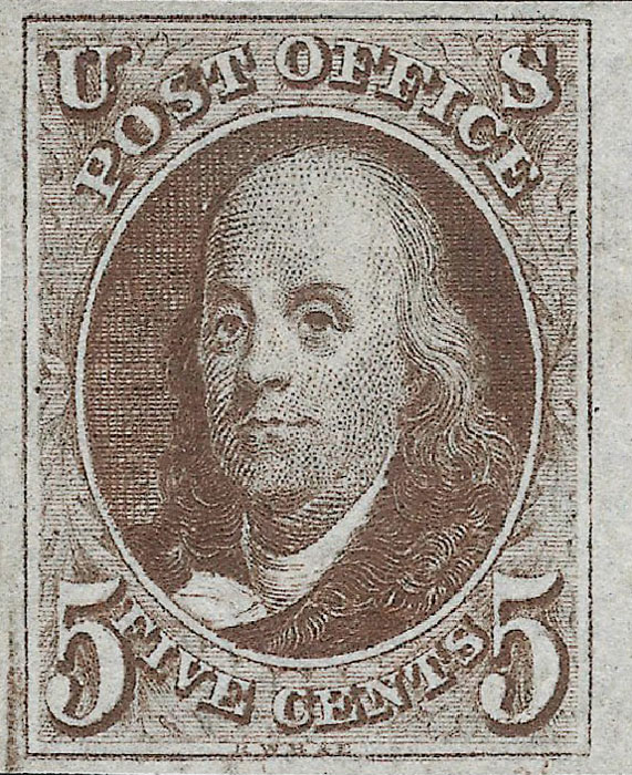 US 1947 Benjamin Franklin Stamp 5c. Scott. 1b