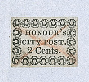 US 1849 Carriers' Stamp 2c. Charleston, South Carolina Scott. 4LB5