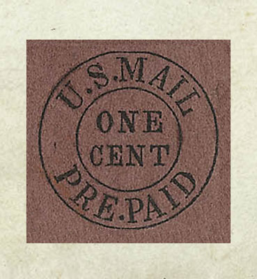 US 1849 Carriers' Stamp 1c. New York, N.Y. Scott. 6LB9
