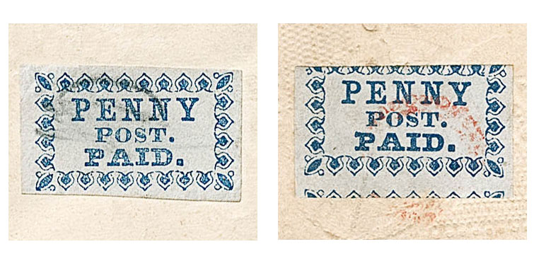 US 1850 Carriers' Stamp 1c. Boston, Massachusetts Scott. 3LB2