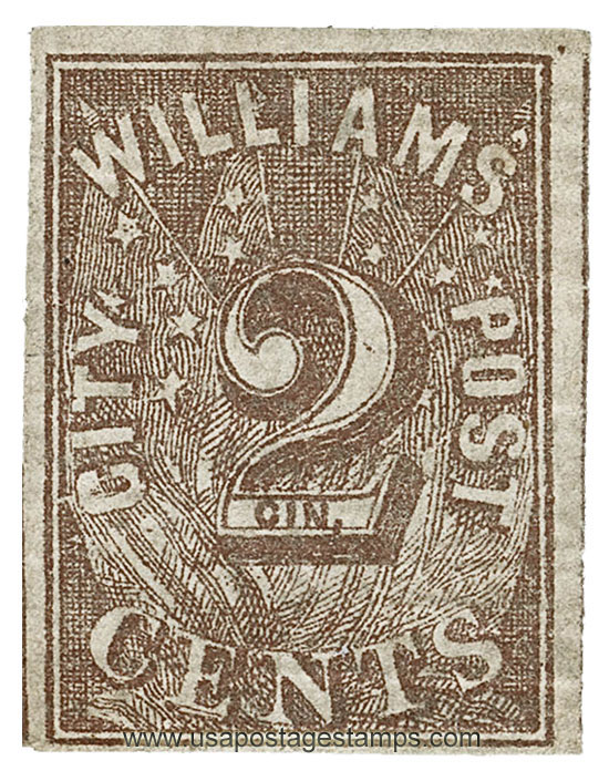 US 1854 Carriers' Stamp 2c. Cincinnati, Ohio Scott. 9LB1