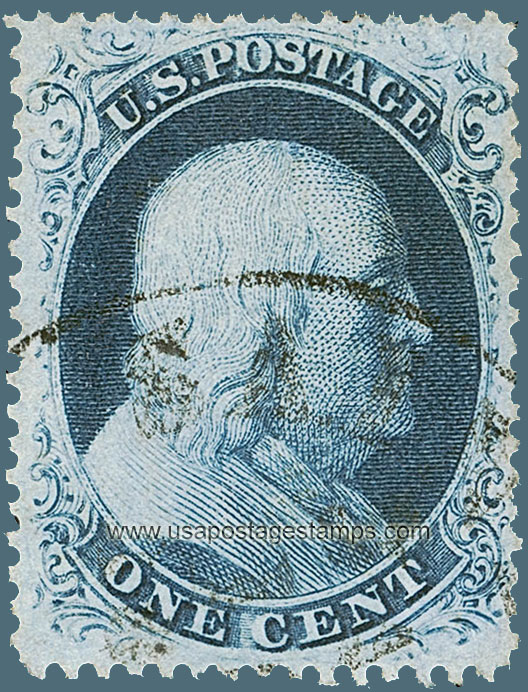 US 1857 Benjamin Franklin (1706-1790) 1c. Scott. 21