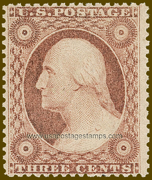 US 1857 George Washington (1732-1799) 3c. Scott. 26A