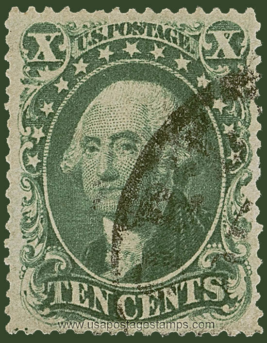 US 1857 George Washington (1732-1799) 10c. Scott. 31