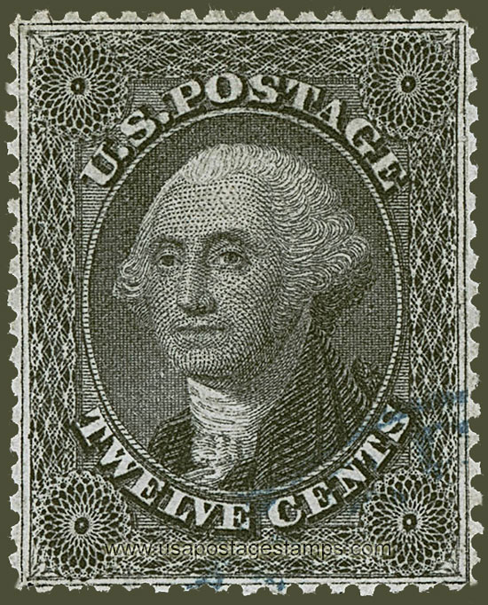 US 1857 George Washington (1732-1799) 12c. Scott. 36
