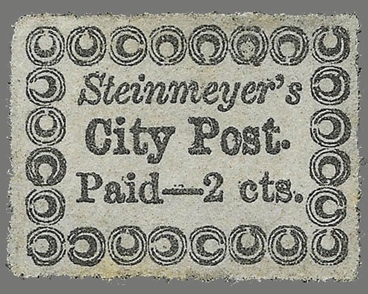 US 1859 Carriers' Stamp 2c. Charleston, South Carolina Scott. 4LB18