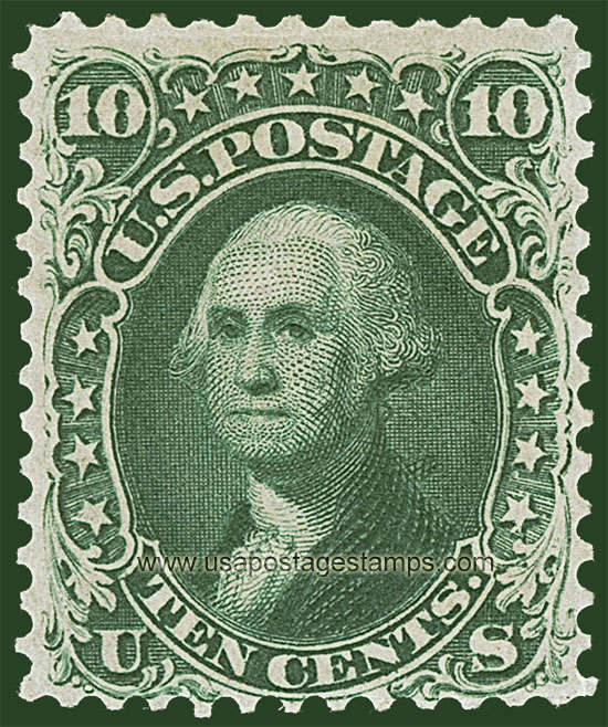US 1861 George Washington (1732-1799) 10c. Scott. 62B
