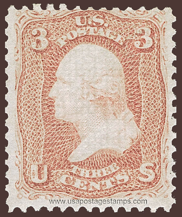 US 1867 George Washington (1732-1799) 3c. Scott. 85