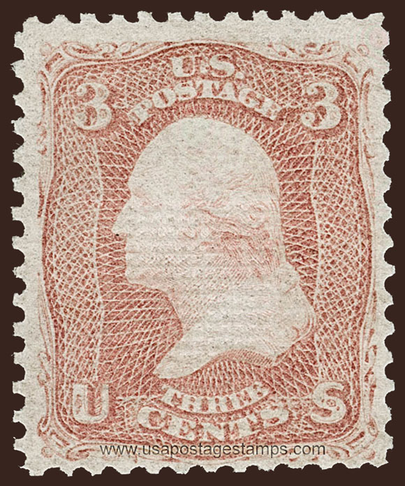 US 1867 George Washington (1732-1799) 3c. Scott. 85C