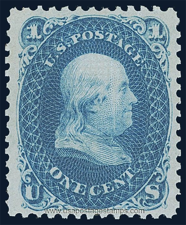 US 1867 Benjamin Franklin (1706-1790) 1c. Scott. 86