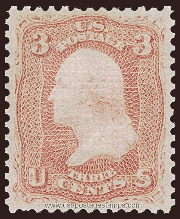 US 1867 George Washington (1732-1799) 3c. Scott. 88