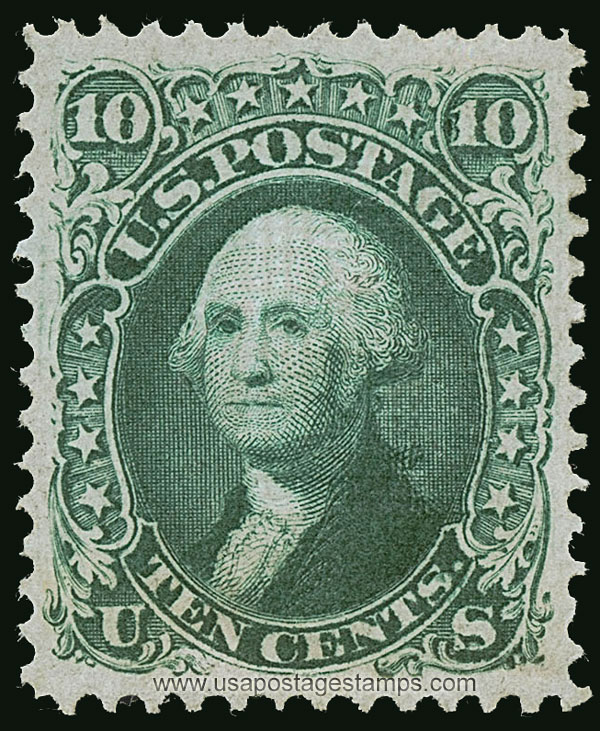 US 1867 George Washington (1732-1799) 10c. Scott. 96