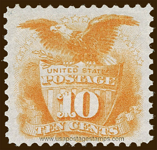 US 1869 Eagle and Shield 10c. Scott. 116