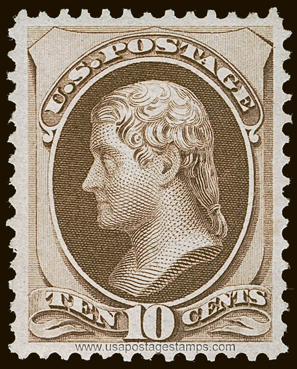 US 1870 Thomas Jefferson (1743-1826) 10c. Scott. 150