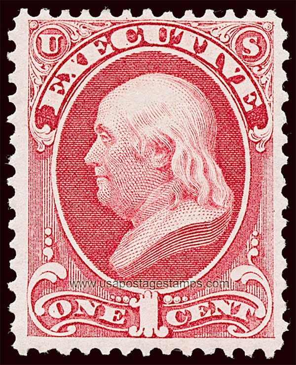 US 1873 Benjamin Franklin (1706-1790) 1c. Official Scott. O10