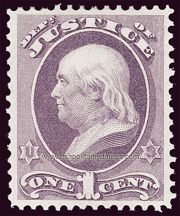US 1873 Benjamin Franklin (1706-1790) 1c. Official Scott. O25