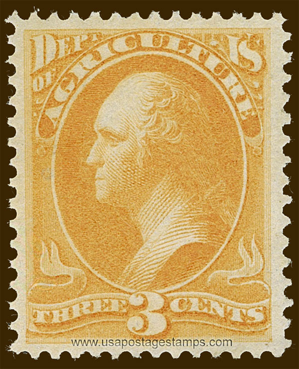 US 1873 George Washington (1732-1799) 3c. Official Scott. O3