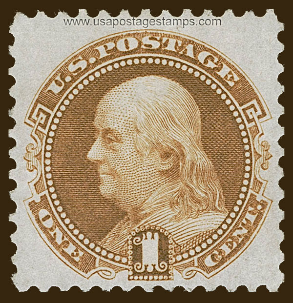 US 1875 Benjamin Franklin (1706-1790) 1c. Scott. 123