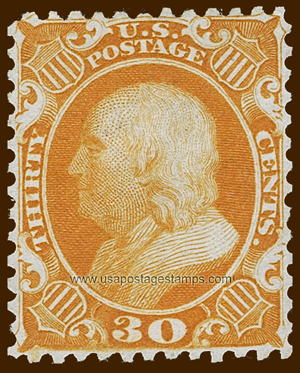 US 1875 Benjamin Franklin (1706-1790) 30c. Scott. 46